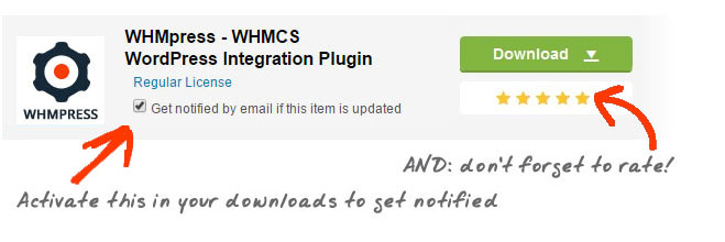 Avalie WHMpress - Plug-in de integração WHMCS WordPress