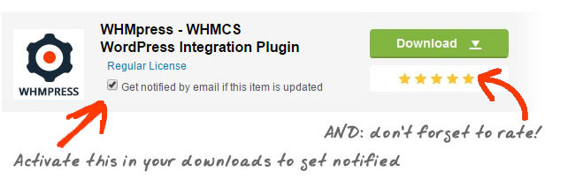 Rate WHMpress - WHMCS WordPress Integration Plugin